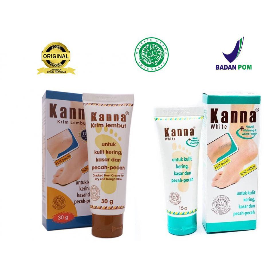 [KECIL] KANNA CREAM /KANA KRIM TUMIT KAKI PECAH 100%ORI - 15 GR