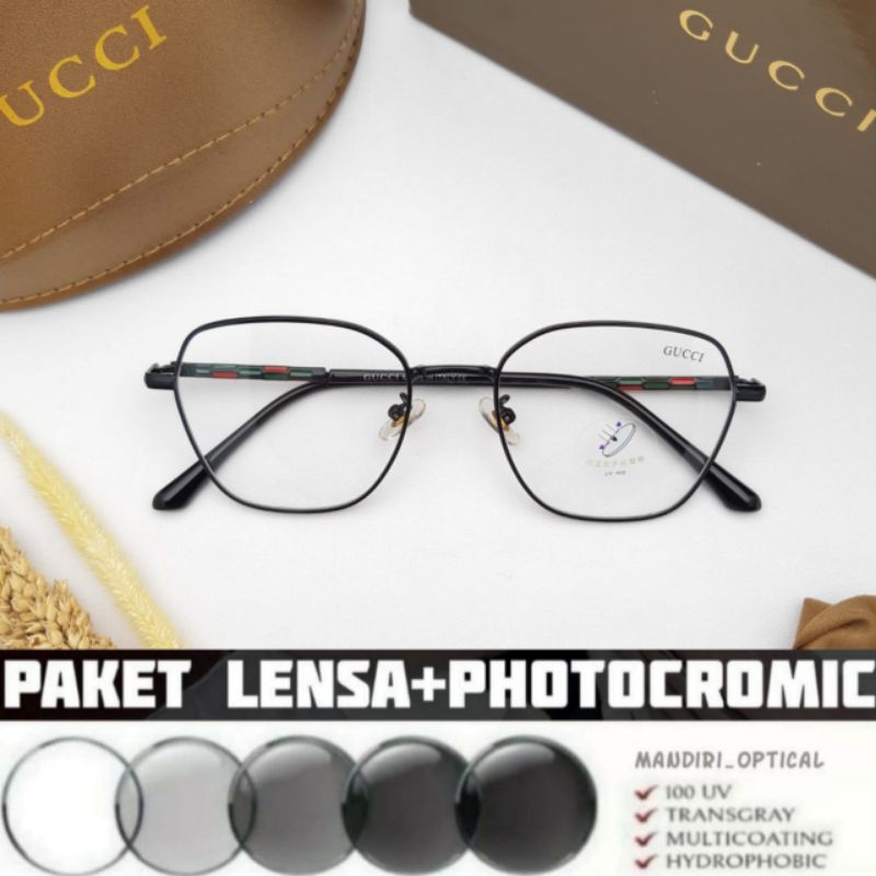 Frame kacamata (paket frame+lensa) Kacamata photocromic | kacamata antitadiasi | kacamata minus | kacamata kekinian | kacamata fashion | kacamata wanita | kacamata kekinian