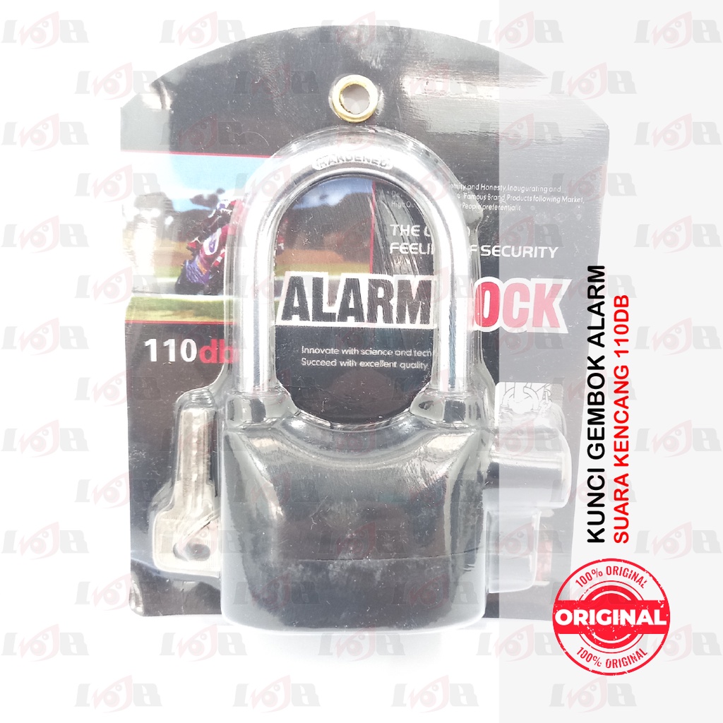 Gembok Alarm Lock Motor Pagar Rumah Gudang Besi Baja Kuat Model Kinbar