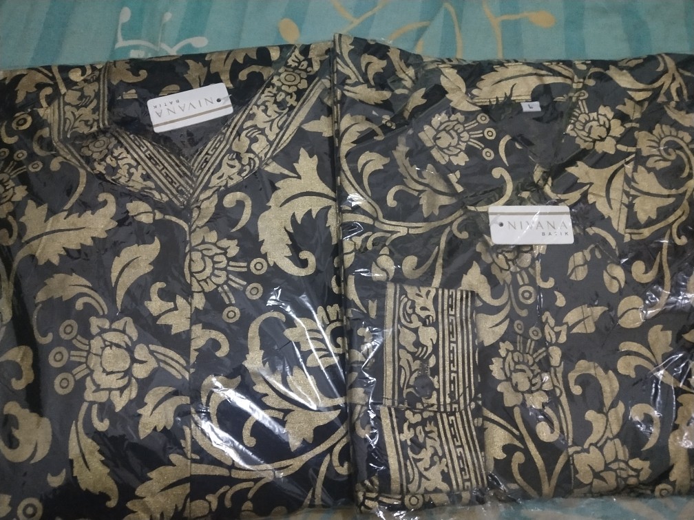 Nivana Batik - Couple Sarimbit Gamis Prada Bakung Kembang Gede