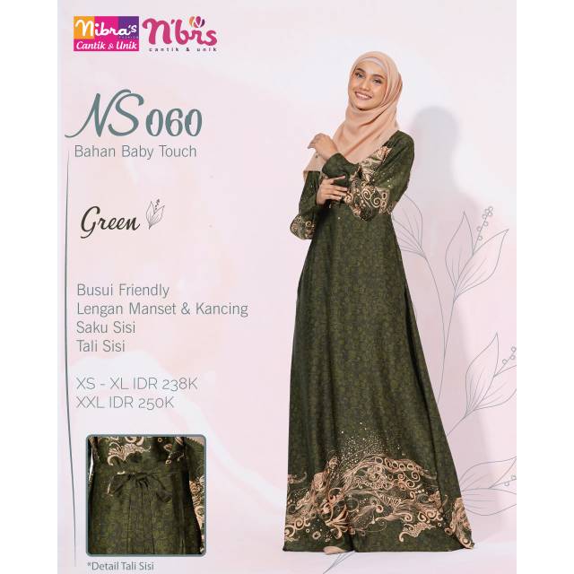 Gamis muslimah nibras NS 060