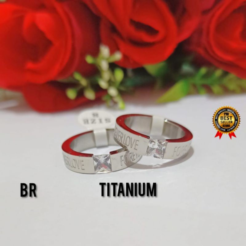 CINCIN TITANIUM PRIA WANITA 1pcs MOTIF PILIHAN ANTI KARAT BAHAN BERKUALITAS