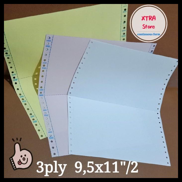 

SALE ECER KERTAS CONTINUOUS FORM 3PLY NCR ISI 500 SETS 9.5X11DIBAGI 2 SALE