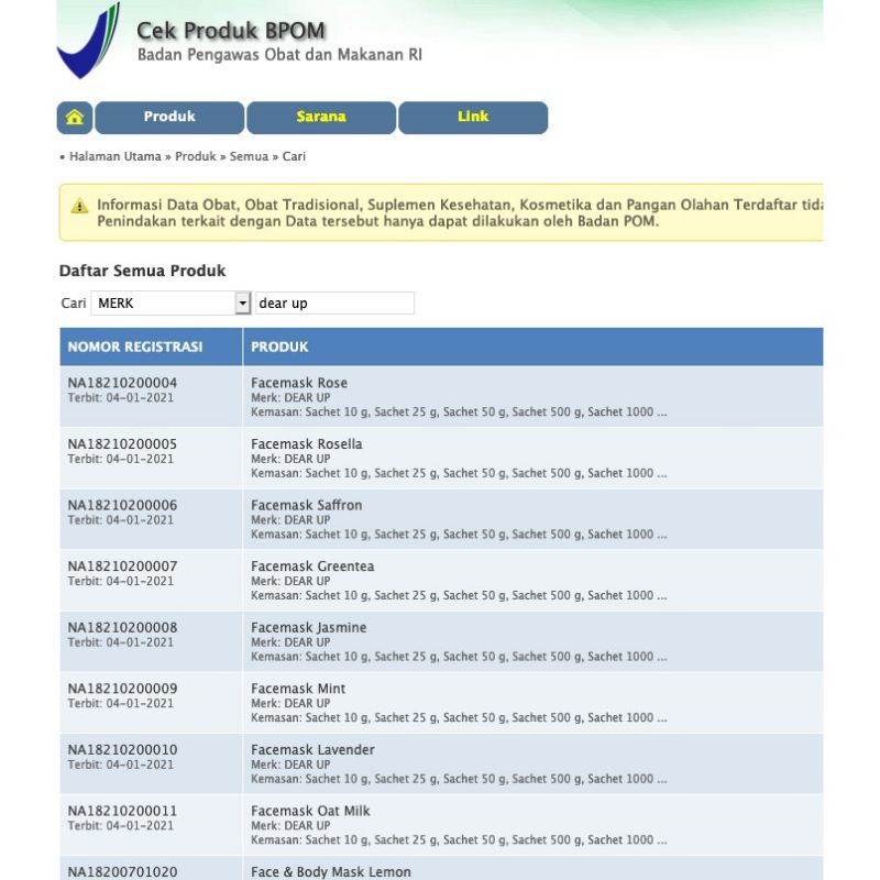 MASKER PETAL DEAR UP