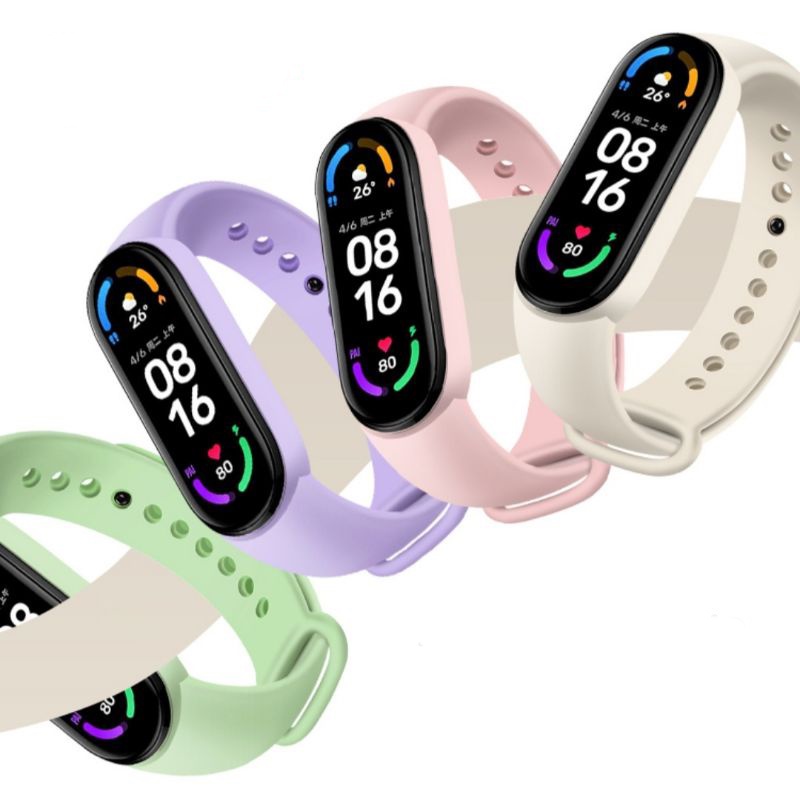 Strap MiBand 3/4/5/6 Strap Silicone Tali Pengganti Xiaomi Mi Band 3/4/5/6 Warna Polos AH033 -  ACS