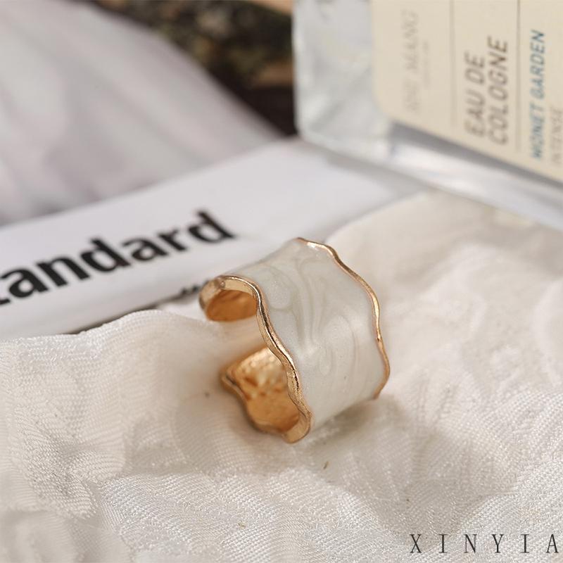 Cincin Model Terbuka Bahan Alloy Warna Spray Untuk Unisex