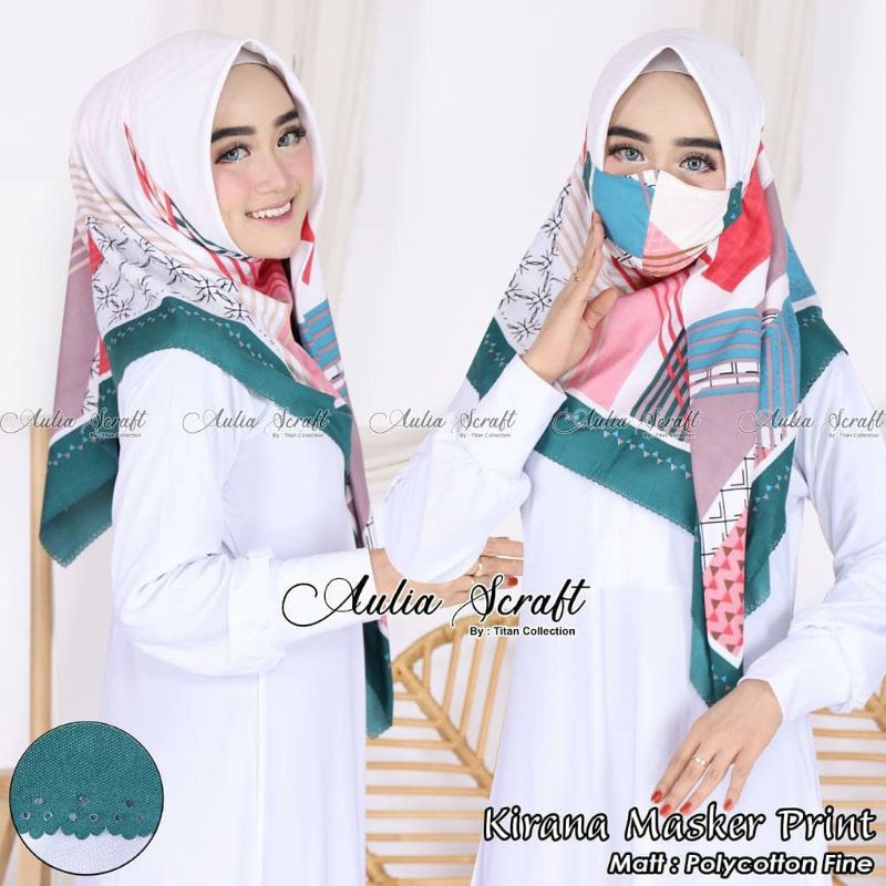 kerudung dan masker 1 paket (kerudung cantik, kerudung modis)