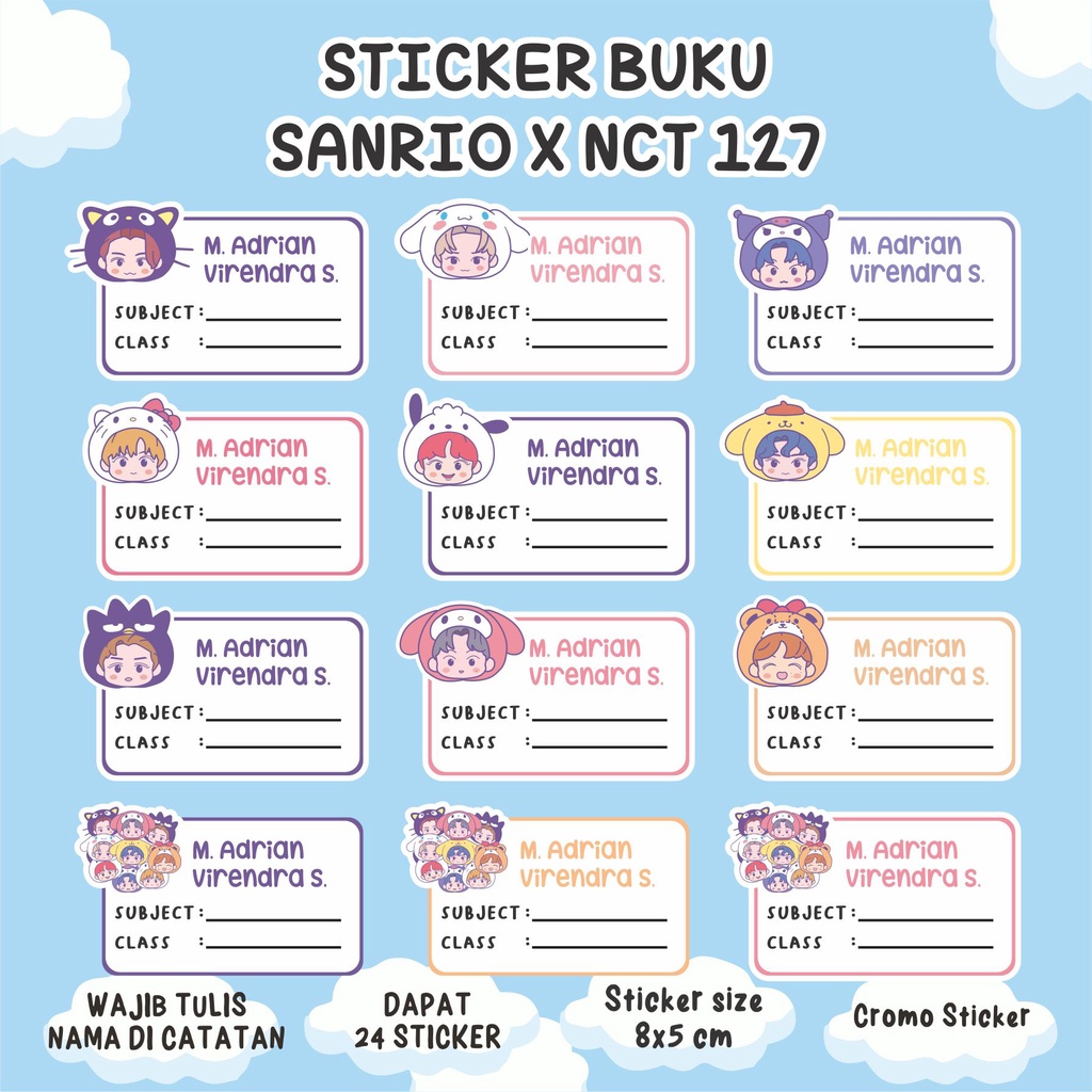 

SANRIO X NCT 127 STICKER BUKU