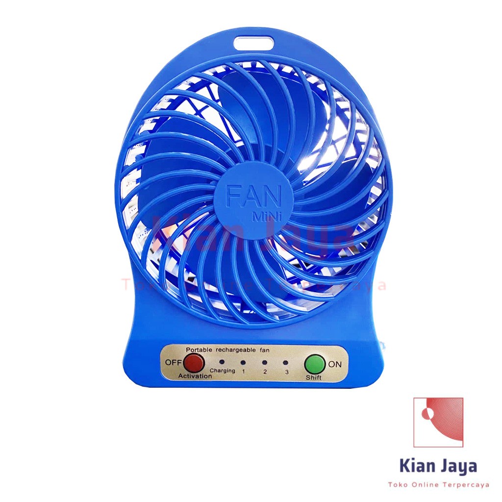 Kipas Angin Mini Portable Fan Multifunctional Rechargeable LED Lampu Senter