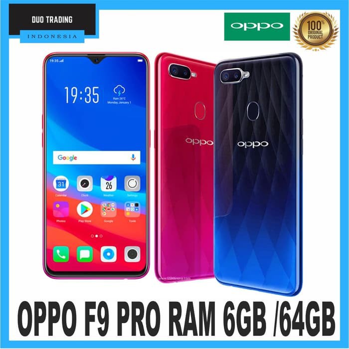 OPPO F9 PRO RAM 6GB /64GB GARANSI OPPO INDONESIA 100% 1 TAHUN