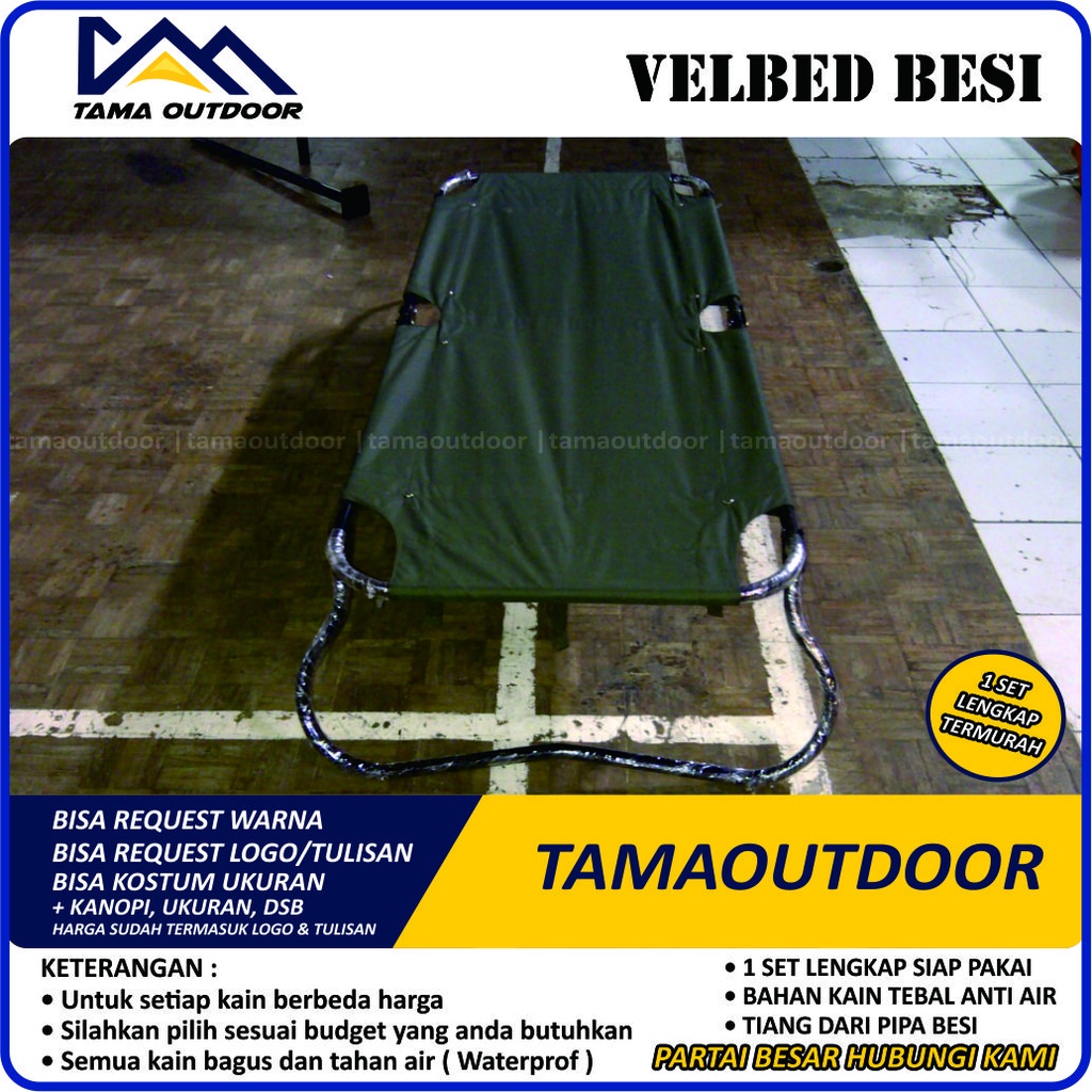 Velbed Besi Kuat Lipat Matras Fortabel