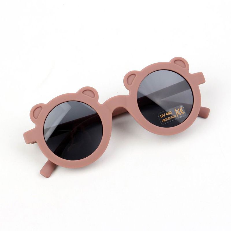Kacamata Anak Sunglasses Anti Radiasi UV dan Blueray UV400 Fashion Bayi Gaya Korea Lensa Hitam-AN02 - Coklat