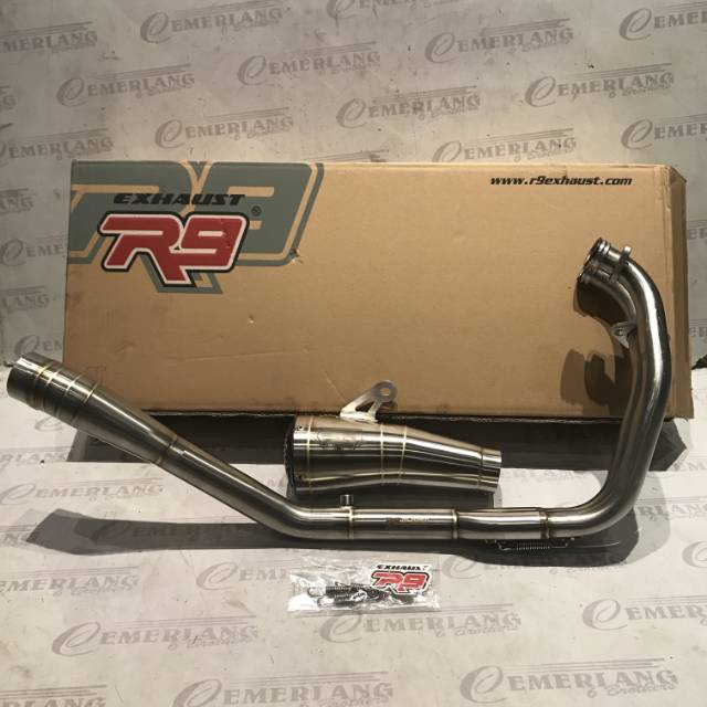 Knalpot R9 GP SS Stainless Yamaha R25 MT25 Original Full System