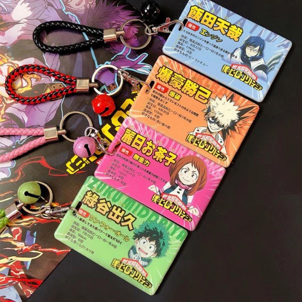 Lanfy My Hero Academia Perlengkapan Sekolah Tempat Kunci Akrilik Bakugou Katsuki Todoroki Shouto Subway Card Bus Card Case