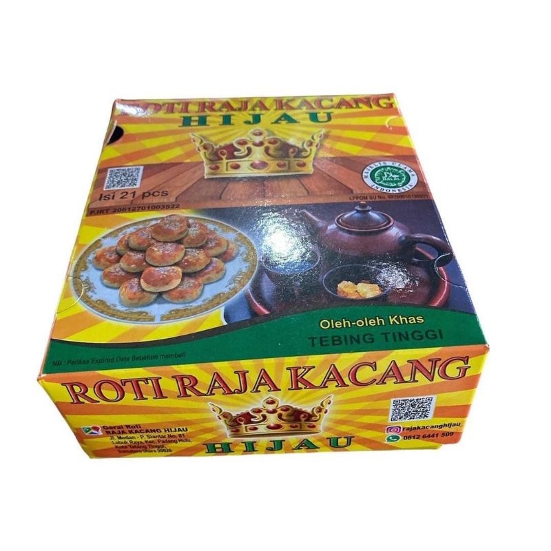 

ROTI KACANG HIJAU CAP RAJA KACANG RASA ORIGINAL ISI 21PCS / PIA KACANG HIJAU / ROTI KACANG