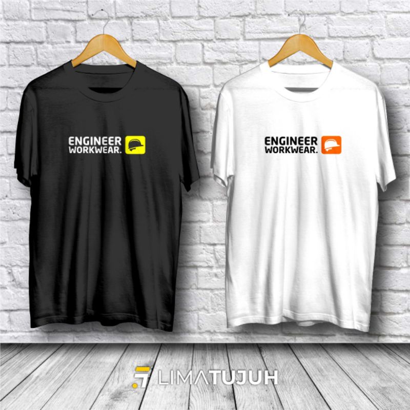 Kaos Baju Engineer Workwear Kaos Teknik Mesin Pria Wanita Bahan Premium (TSF)