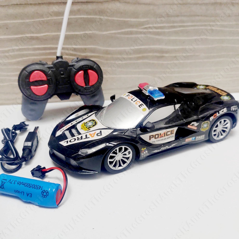 POLICE SUPER CAR RC MAINAN MOBIL POLISI REMOTE BATERAI CHARGER