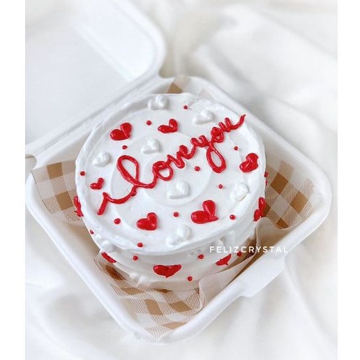 

Valentine Korean Bento lunch box Birthday Cake Kue Ulang Tahun