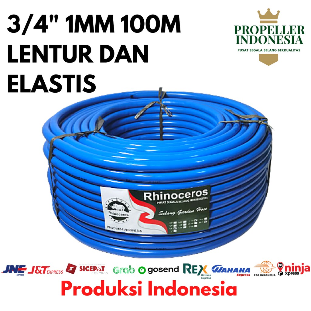 Selang Air Dop RHINOCEROS 3/4 1MM 100Meter Selang Air Taman Selang Air Tanaman Selang Air Elastis