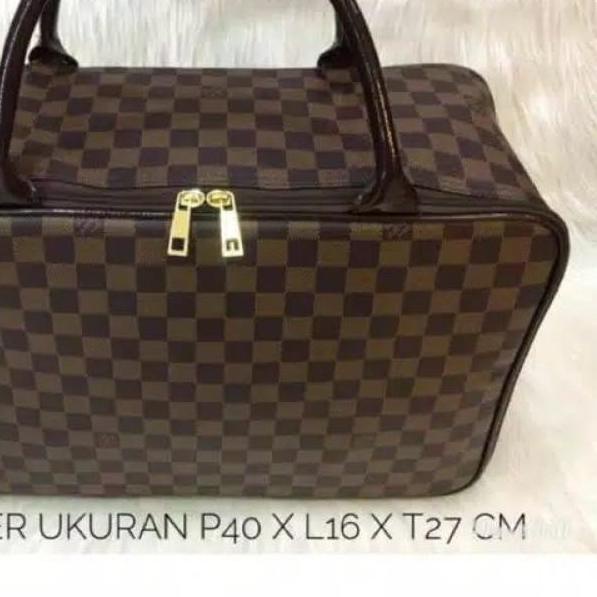 TAS TRAVEL DAMIER MONO LV TAS TRAVELING BEPERGIAN TAS MUDIK TAS BAJU PAKAIAN DINAS TRAVELLING JALAN 