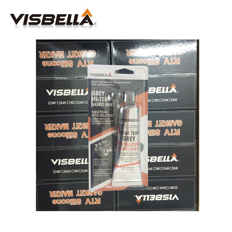 IMPORT VISBELLA 144pcs/carton RTV Grey Natural Gasket Maker High Temperature Silicone Sealant