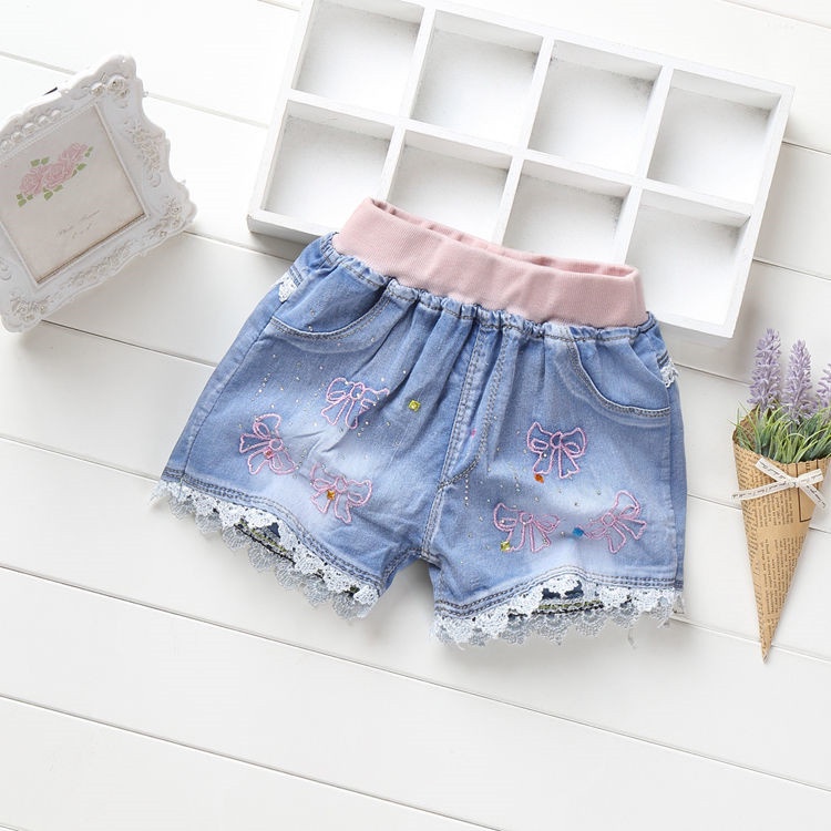 COD (1-4 tahun) Hotpants Anak Perempuan Import / Hot pants Anak Motif Bunga dan Pita / Celana Pendek Anak Perempuan / Celana Pendek Anak Import - CP03