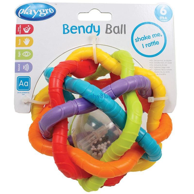 EDUKASI Playgro Bendy Ball Bola Rattle Mainan Bayi 6 Bulan PROMO