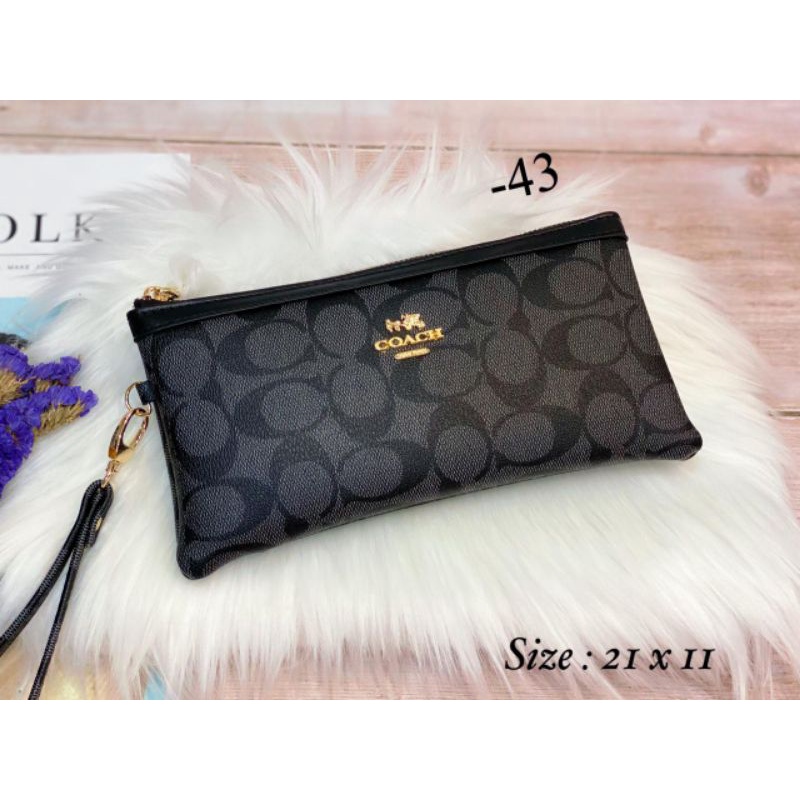 fashion branded dompet panjang,pouch hpo motif coach 2072