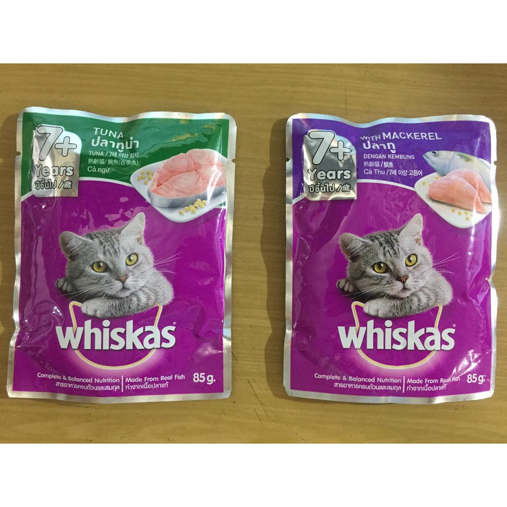 Whiskas Pouch Senior 7 85gr Wet Food Makanan Kucing Jual Per