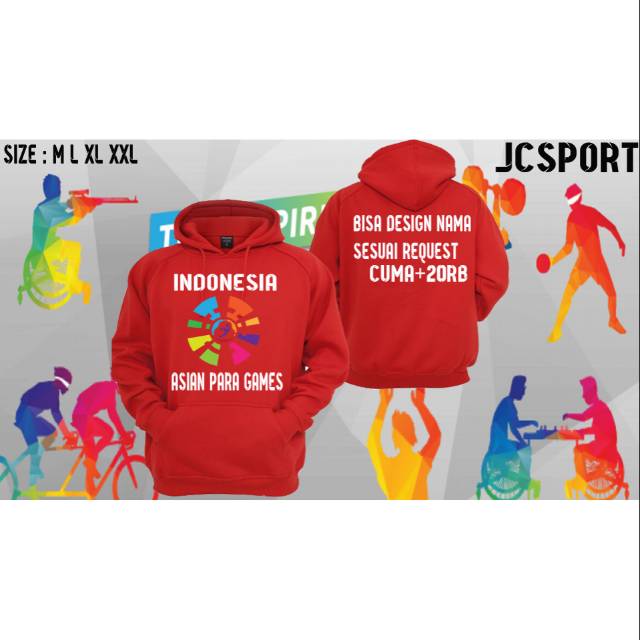 Jaket asian para games 2018/hoodie asian paragames/kaos asian paragames