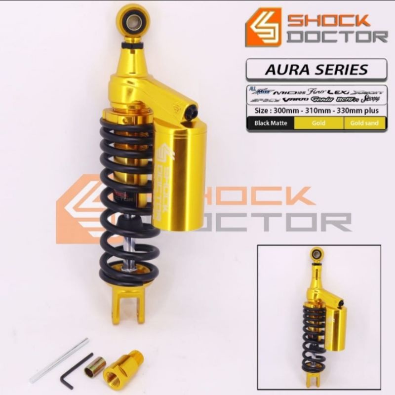 SHOCKBEAKER BELAKANG TABUNG DOCTOR INPORT UK-300MM/310MM/330MM/LEXY VARIO OLD NEW MIO BEAT FINO DLL