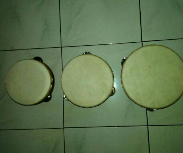 Alat musik tradisional hadroh terbang satu set isi 3