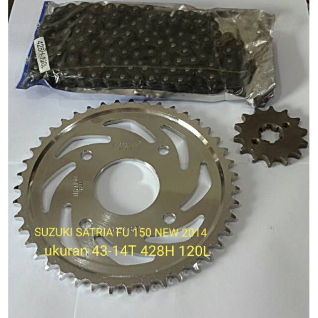gear set satria fu 150 new  2014 gear paket satria fu 150 hard crome gearset baja satria fu 150 new