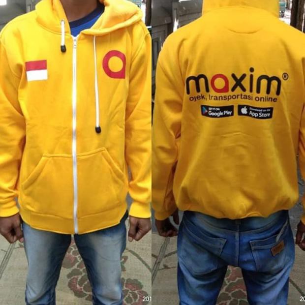 Jaket Hoodie HALFZiPPER Sweater Distro MAXiM OJOL OJEK ONLiNE polos