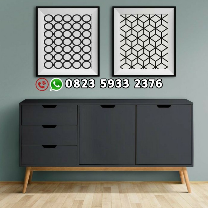 buffet cabinet lemari laci jati