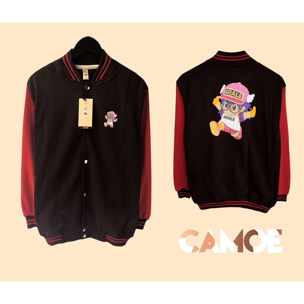 jaket varsity baseball premium arale dragon ball