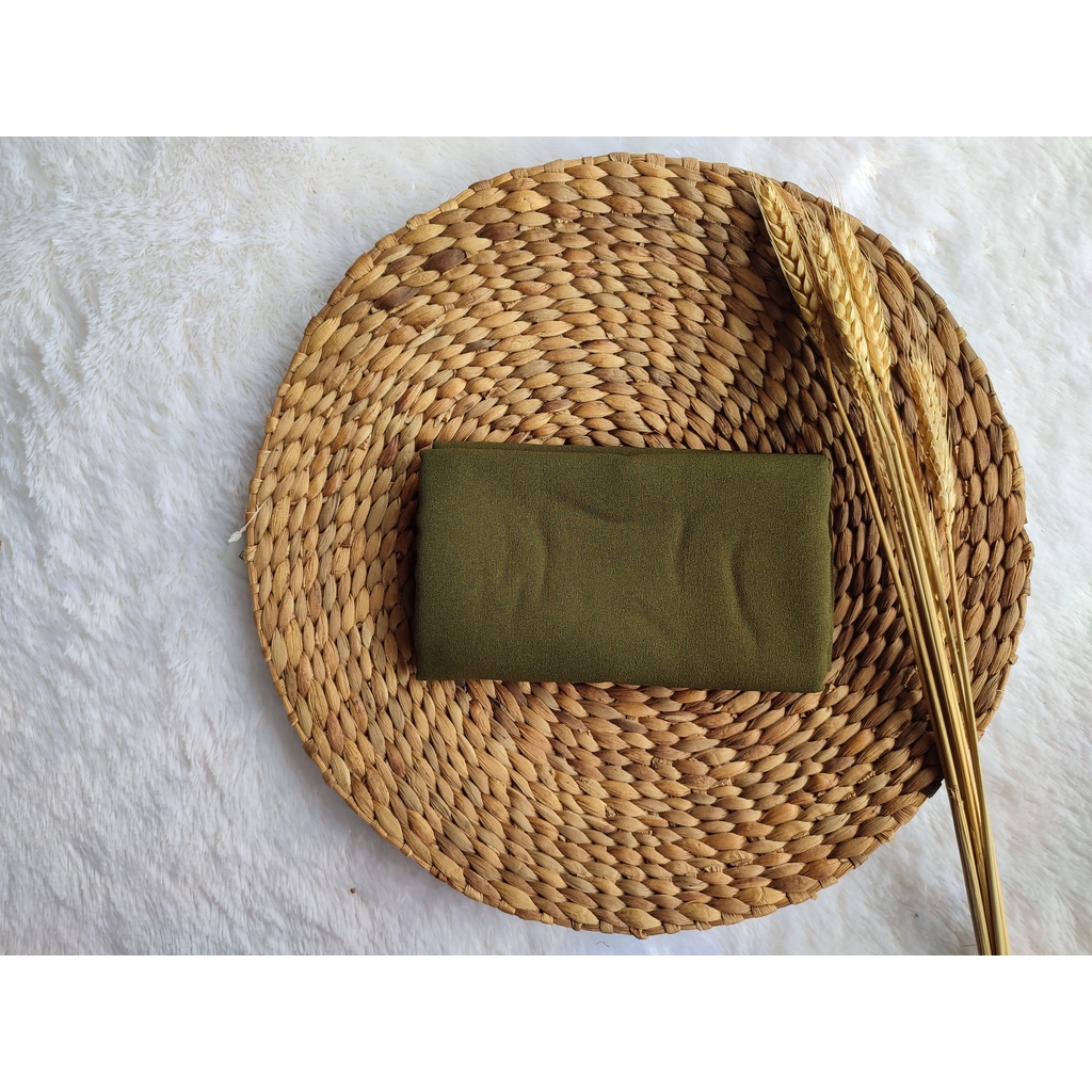 PART 3 : PASMINA DIAMON 175x75 PASHMINA DIAMOND GEORGETTE-ARMY