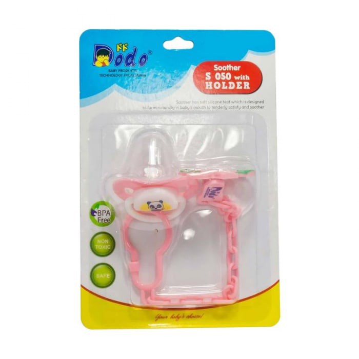 Dodo Empeng Empong Dot Bayi Silikon Gepeng Silicone Soother Teether Pacifier SO50-PINK