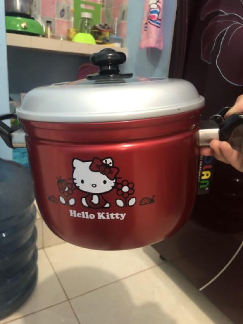 Panci Panca Guna / Panci Kukusan Hello Kitty 22cm Maspion Tutup Kaca