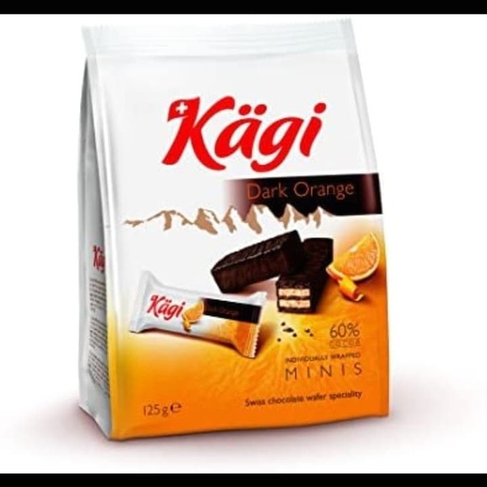 

Kagi 60 Dark Orange Mini Chocolate Wafer 125gr Swiss Import