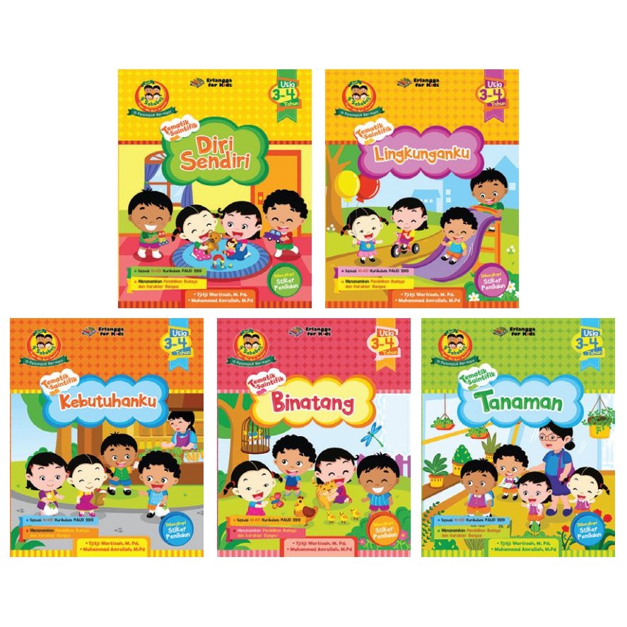 Buku Anak TK PAKET SERI 4 SAHABAT Tematik Saintifik