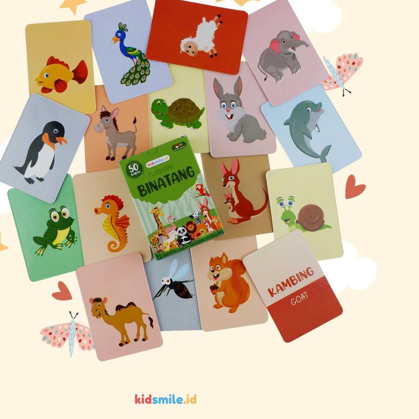 ✲ FLASH CARD KIDSMILE Mainan Edukasi Anak Flashcard Anak Flash Card Anak Flash Card Bayi Mainan Anak