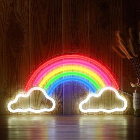 Lampu Neon Led Lampu Neon Flex Lampu Hias Neon Sign Kamar Aesthetic Bentuk Rainbow Untuk Dekorasi