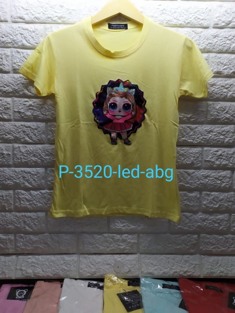 KAOS LED ANAK PROMO 3 PCS = 98.000 / KAOS LAMPU COWOK CEWEK