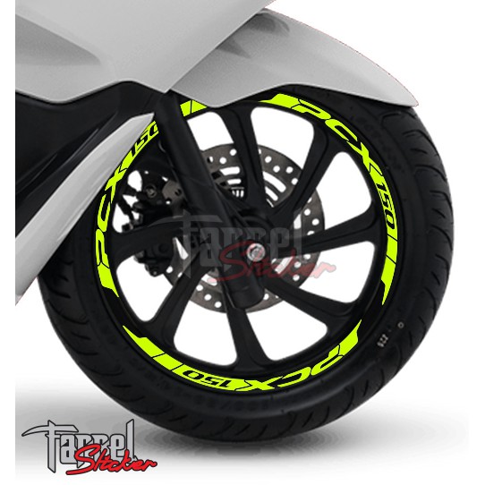 Stiker velg sticker pcx kuning stabilo premium