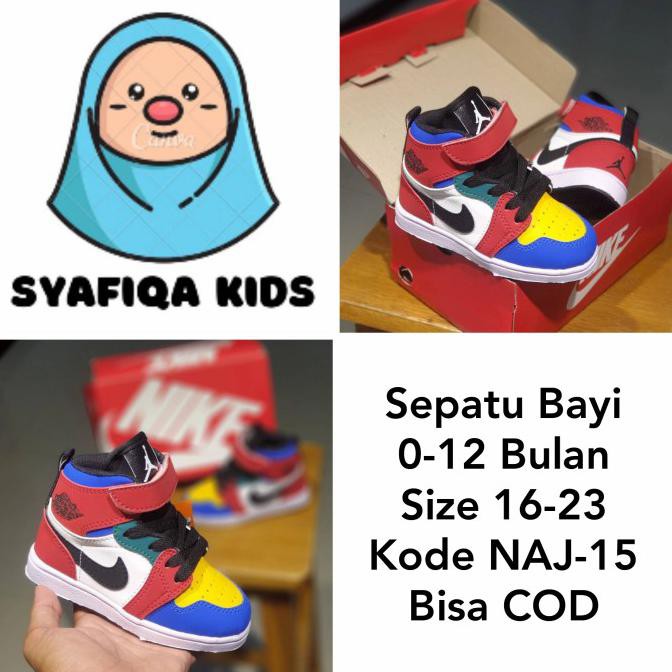 SEPATU BAYI LAKI-LAKI 0-12 BULAN NIKE AIR JORDAN SIZE 19-23 NAJ-15 - 0-3 BULAN, 23 2307