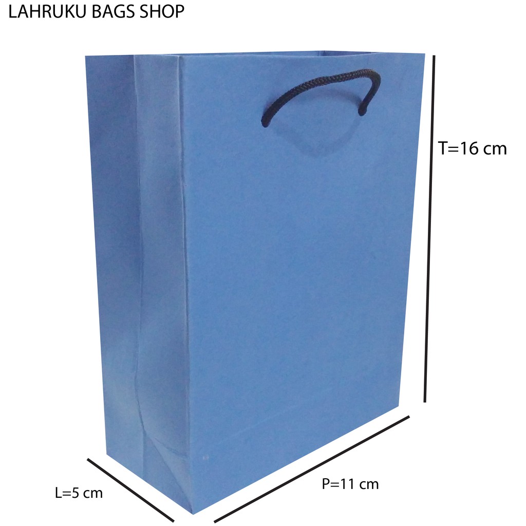 Paper Bag Polos Custom Warna  Biru  Orange Hijau Ukuran 