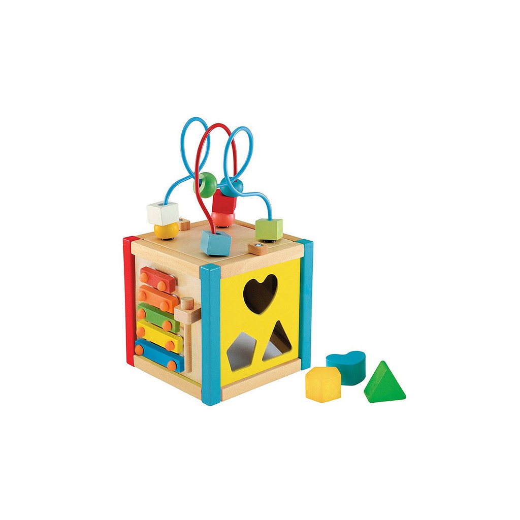 ELC wooden mini activity cube mainan kayu edukasi anak ELC wooden mini activity cube mainan kayu edukasi anak