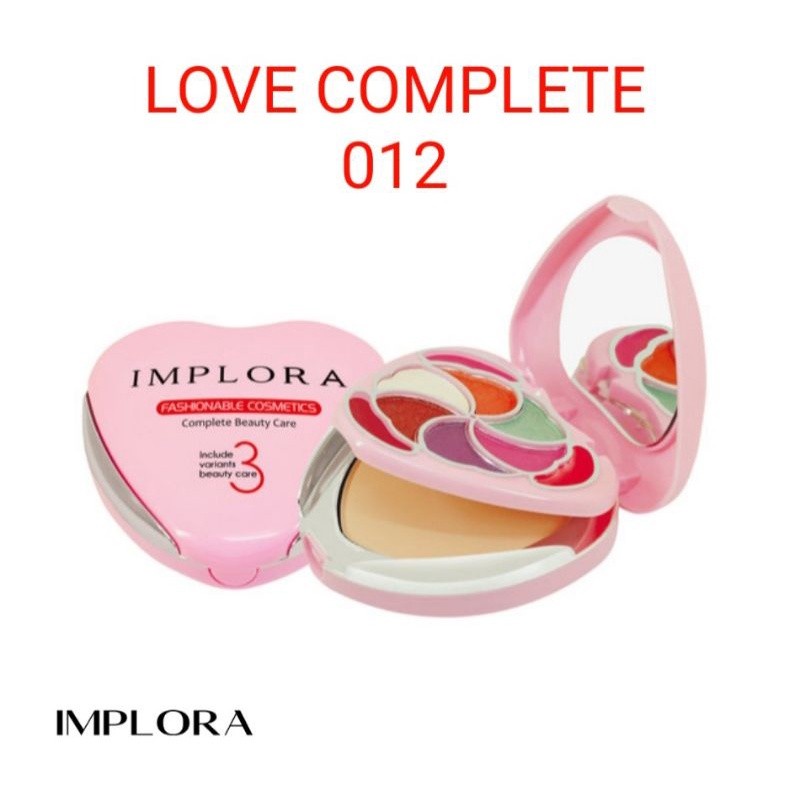 Implora LOVE Complete Beauty Care 3 in 1 EYESHADOW+TWC+ LIPSTIK