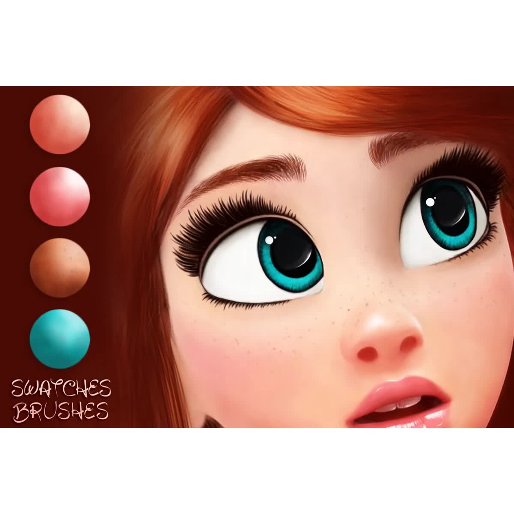 Cartoon Portrait Swatches - Photoshop